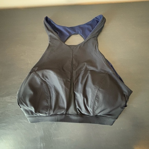 Lululemon Sz 4 Endless Horizons Swim Top In 
Euro Navy / Black EUC - Picture 5 of 12